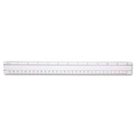 Officespace Magnifying Ruler, 2x, Inches-Metric, 12 in., Clear OF509973